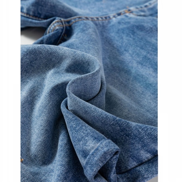 Dusk Blue Seam Detail Cropped Barrel Jeans - Picture 6 of 10